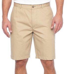 Claiborne Men's Shorts Flat Front Stretch Comfort Khaki size 38 NEW